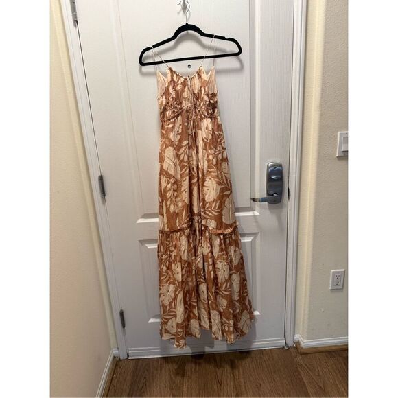 Kivari Cove tropical leaves print Maxi Dress- Spring summer Dress size 4 NWT - Picture 6 of 9